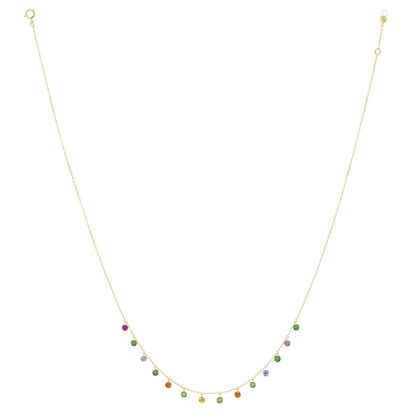Collier La Brune et La Blonde Confetti Pop en or jaune et pierres précieuses 1,80 carat - Full