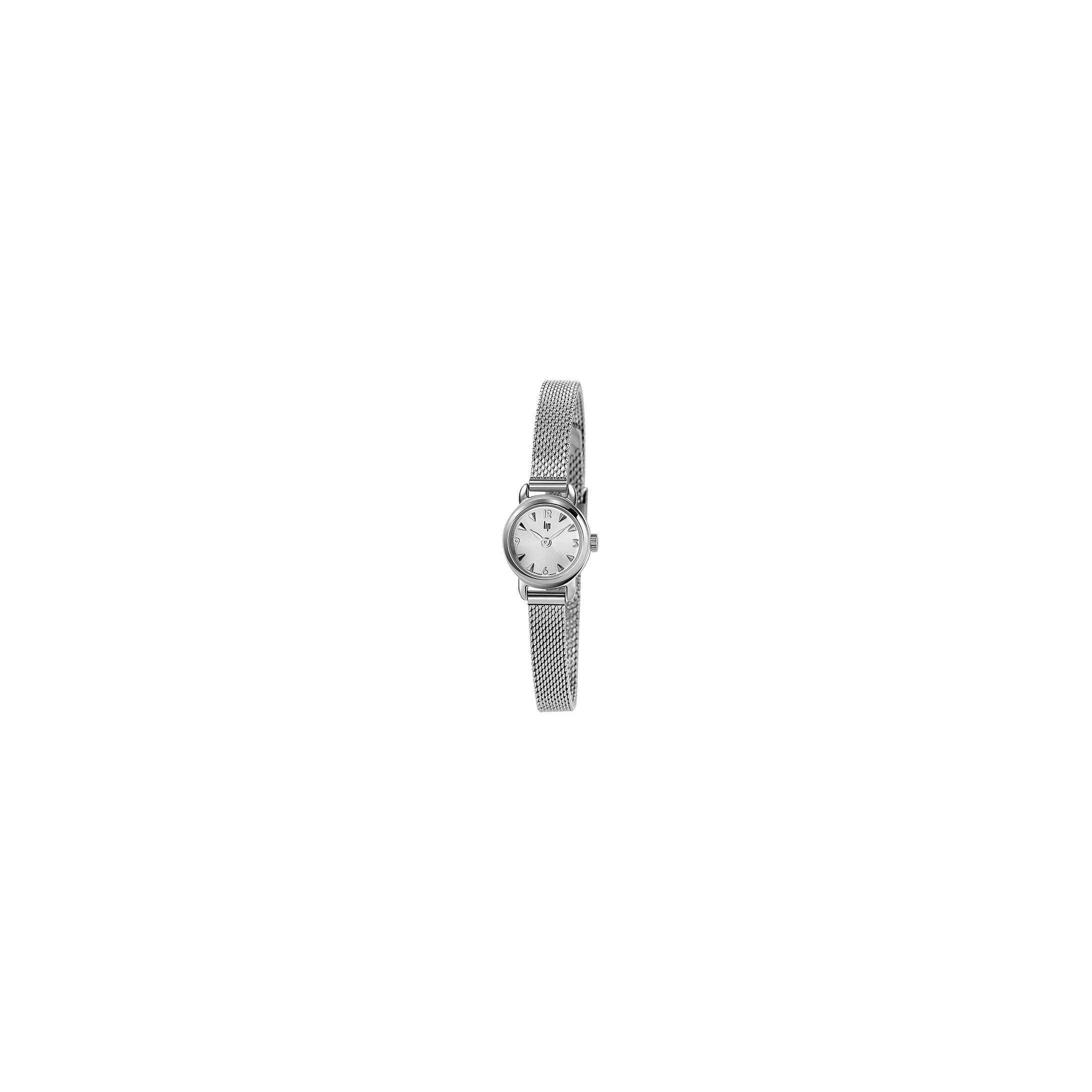 Montre Lip Henriette quartz acier cadran gris 18,5 mm 671267 Lepage