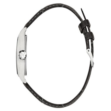 Montre Lip Churchill T18 quartz cadran argent bracelet cuir gris