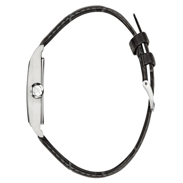 Montre Lip Churchill T18 quartz cadran argent bracelet cuir gris