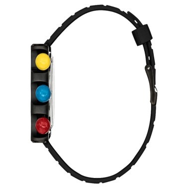 Montre Lip Mach 2000 Chronographe quartz cadran noir bracelet caoutchouc noir