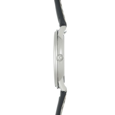 Montre Frédérique Constant Slimline quartz cadran argenté bracelet cuir noir 28,6 mm
