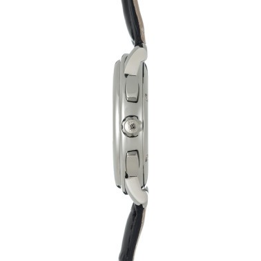 Montre Frédérique Constant Classics chronographe quartz cadran argenté bracelet cuir noir 40 mm