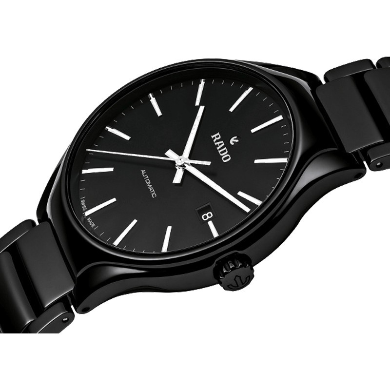 Montre Rado True automatique cadran noir bracelet céramique noire 40 mm