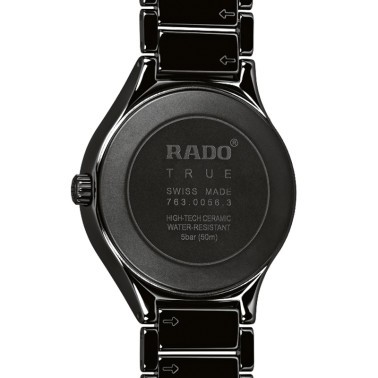 Montre Rado True quartz cadran noir bracelet céramique noire 40 mm