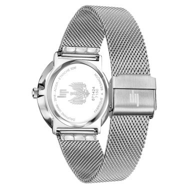 Montre Lip Dauphine quartz cadran bleu bracelet maille milanaise 38 mm