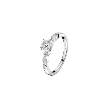 Solitaire Lepage Léon en or blanc diamants