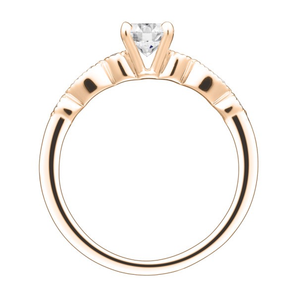 Solitaire Lepage Léon en or rose diamants