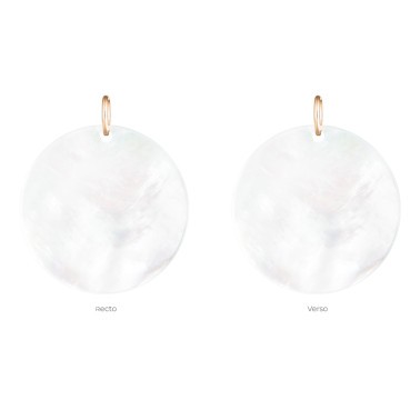 Jeton Lepage Colette Nuage en or rose et nacre blanche