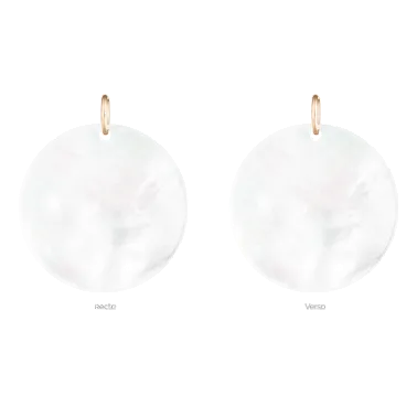 Jeton Lepage Colette Nuage en or rose et nacre blanche