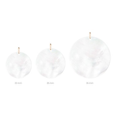 Jeton Lepage Colette Nuage en or rose et nacre blanche