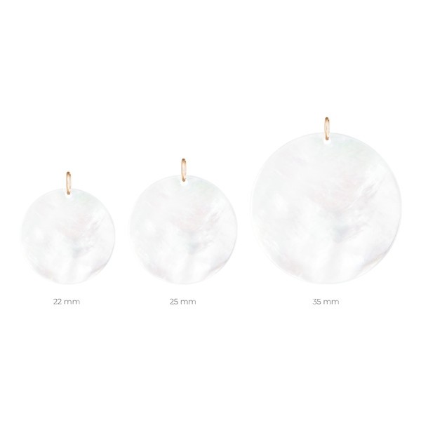 Jeton Lepage Colette Nuage en or rose et nacre blanche