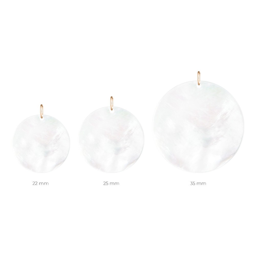 Jeton Lepage Colette Nuage en or rose et nacre blanche