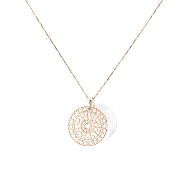 Jeton Lepage Colette Nuage en or rose et nacre blanche