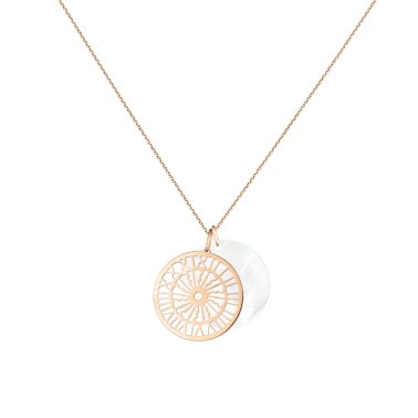 Jeton Lepage Colette Nuage en or rose et nacre blanche