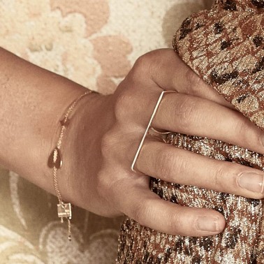 Bracelet Ginette NY Angele Mini Heart en or rose