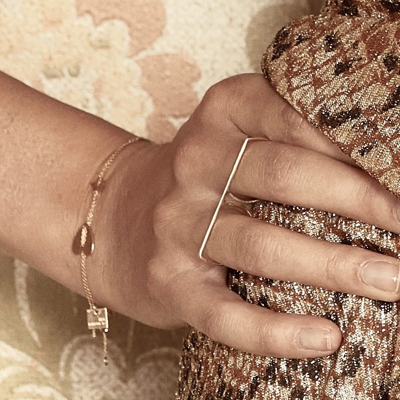 Bracelet Ginette NY Angele Mini Heart en or rose