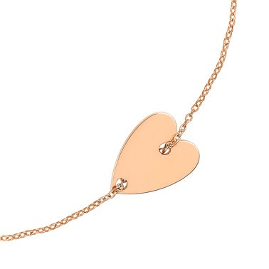 Bracelet Ginette NY Angele Mini Heart en or rose