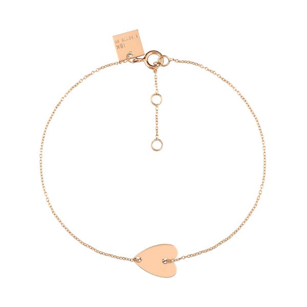 Bracelet Ginette NY Angele Mini Heart en or rose