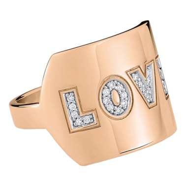 Bague Ginette NY Angele en or rose et diamants