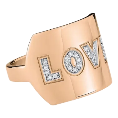 Bague Ginette NY Angele en or rose et diamants