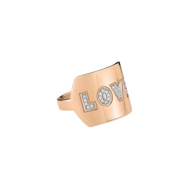 Bague Ginette NY Angele en or rose et diamants