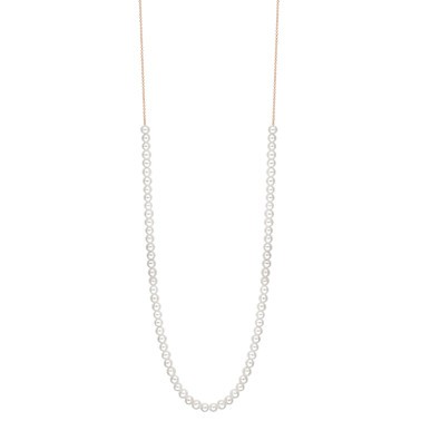 Collier Ginette NY Maria Mini Boulier en or rose et perle