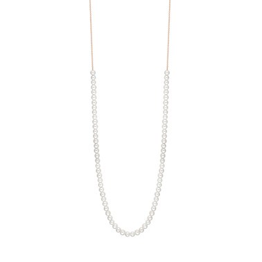 Collier Ginette NY Maria Mini Boulier en or rose et perle