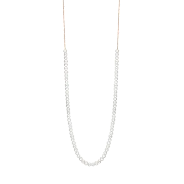 Collier Ginette NY Maria Mini Boulier en or rose et perle