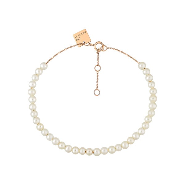 Bracelet Ginette NY Maria Mini Bead en or rose et perle