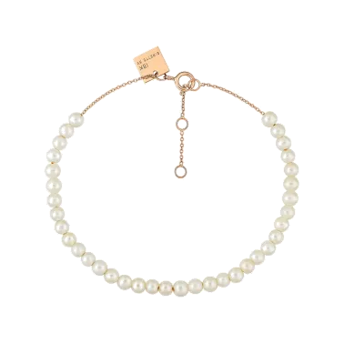 Bracelet Ginette NY Maria Mini Bead en or rose et perle