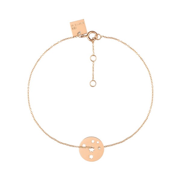 Bracelet Ginette NY Milky Way Disc en or rose