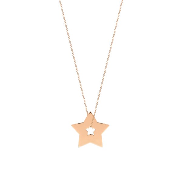 Collier Ginette NY Milky Way Open Star en or rose