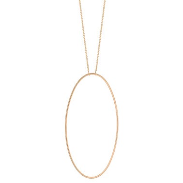 Collier Ginette NY Jumbo Ellipse en or rose