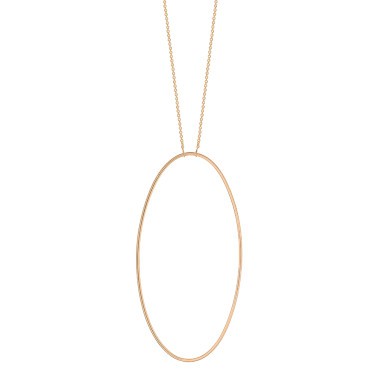 Collier Ginette NY Jumbo Ellipse en or rose