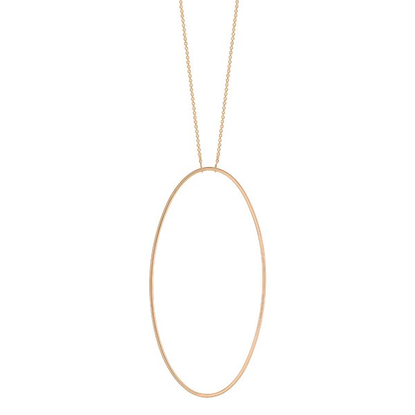 Collier Ginette NY Jumbo Ellipse en or rose