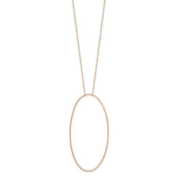 Collier Ginette NY Ellipse en or rose