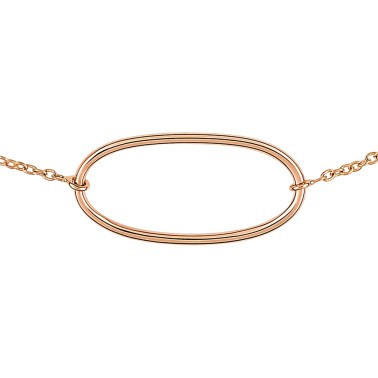 Bracelet Ginette NY Ellipse en or rose