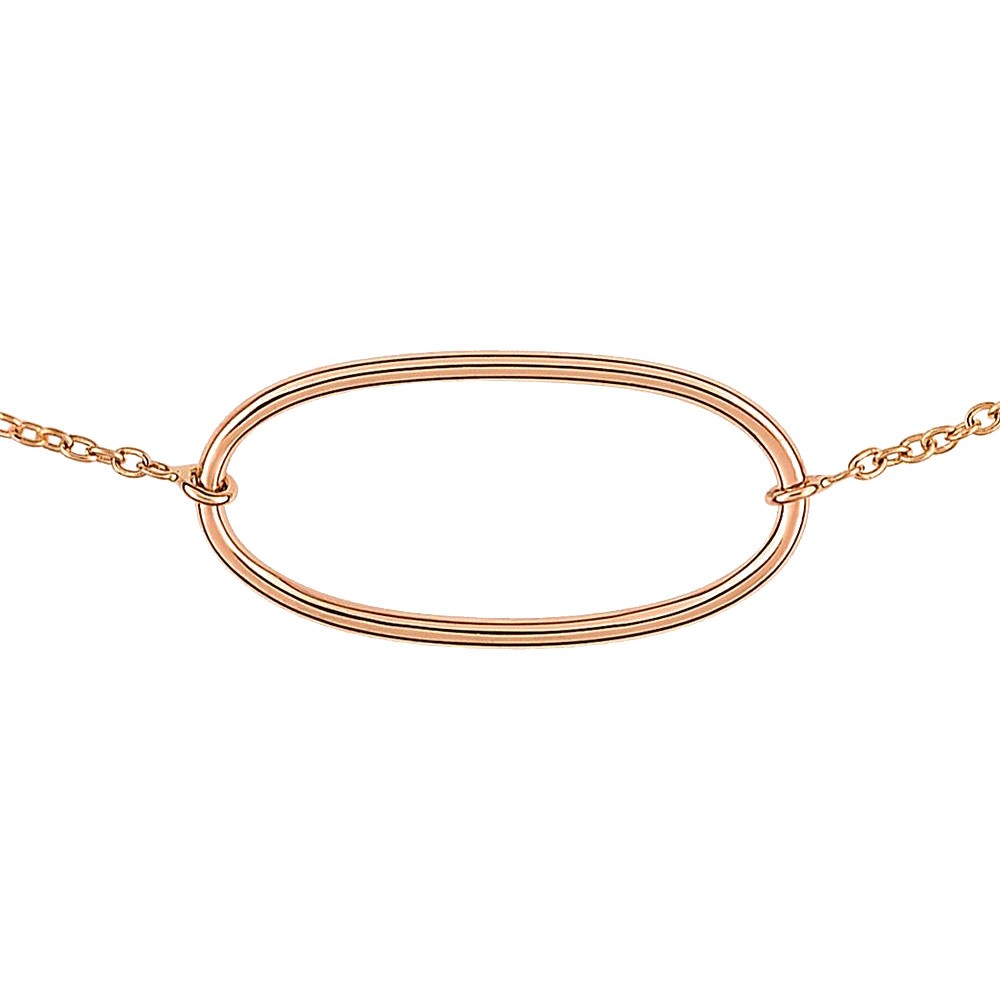Bracelet Ginette NY Ellipse en or rose