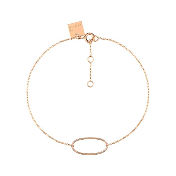 Bracelet Ginette NY Ellipse en or rose