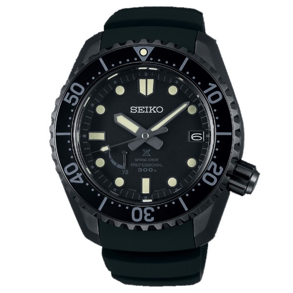 Montre Seiko Prospex LX automatique cadran noir bracelet silicone noir 44,8 mm