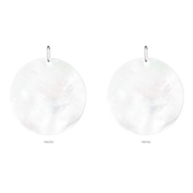 Jeton Lepage Colette Nuage en or blanc et nacre blanche