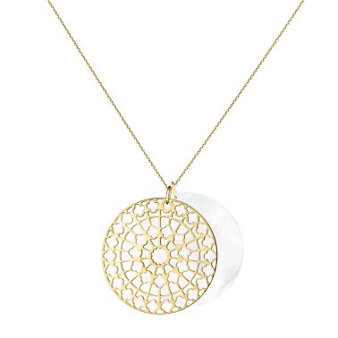 Jeton Lepage Colette Nuage en or jaune et nacre blanche