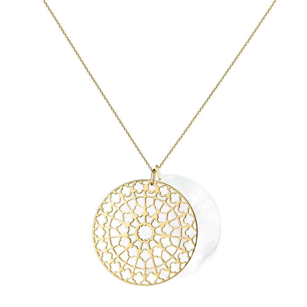 Jeton Lepage Colette Nuage en or jaune et nacre blanche