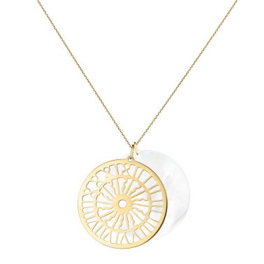 Jeton Lepage Colette Nuage en or jaune et nacre blanche