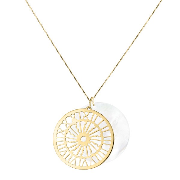 Jeton Lepage Colette Nuage en or jaune et nacre blanche