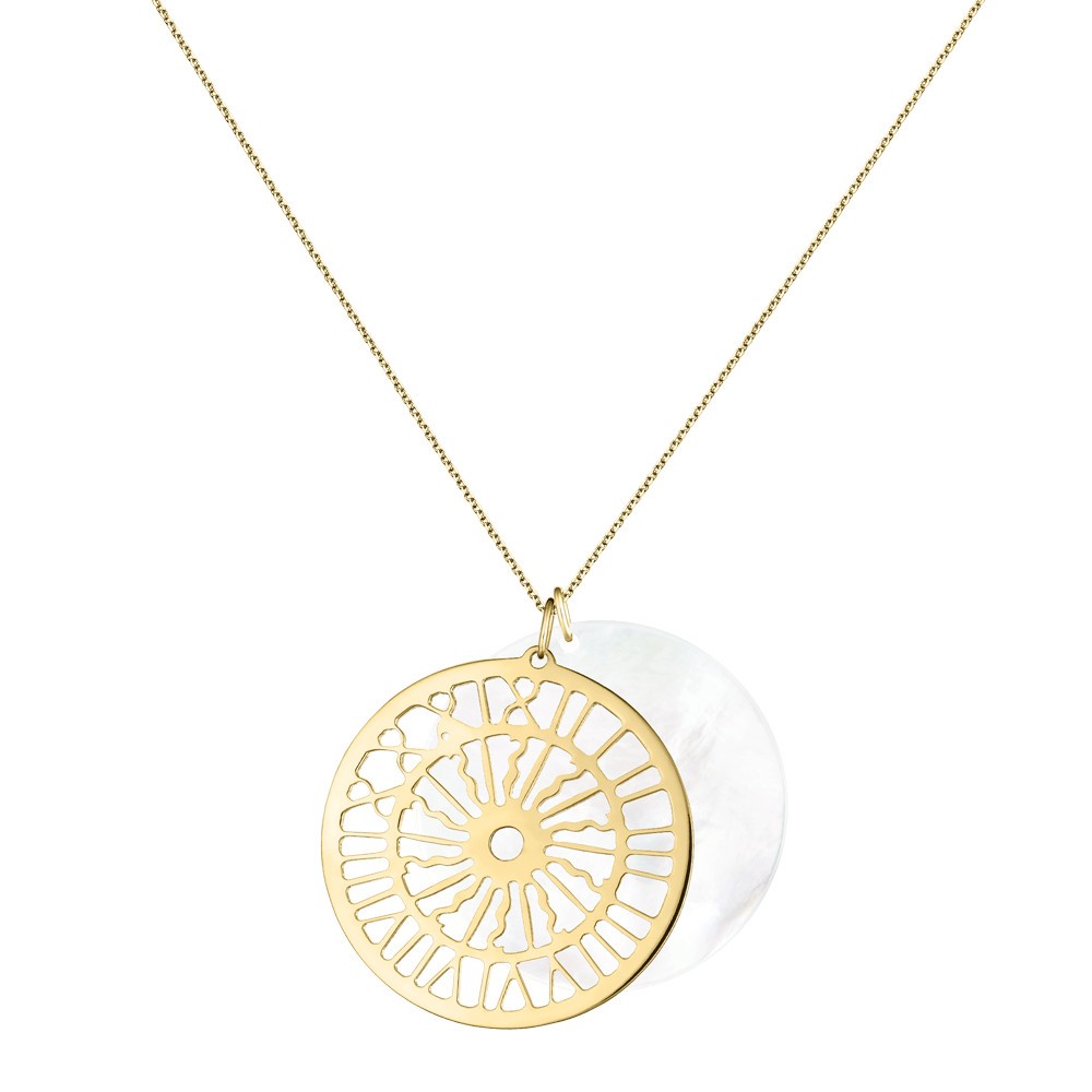 Jeton Lepage Colette Nuage en or jaune et nacre blanche