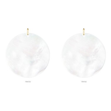 Jeton Lepage Colette Nuage en or jaune et nacre blanche