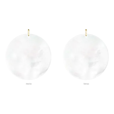 Jeton Lepage Colette Nuage en or jaune et nacre blanche