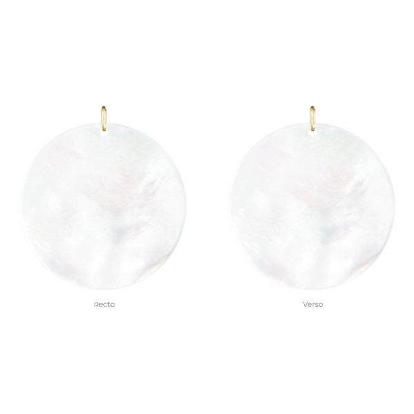 Jeton Lepage Colette Nuage en or jaune et nacre blanche